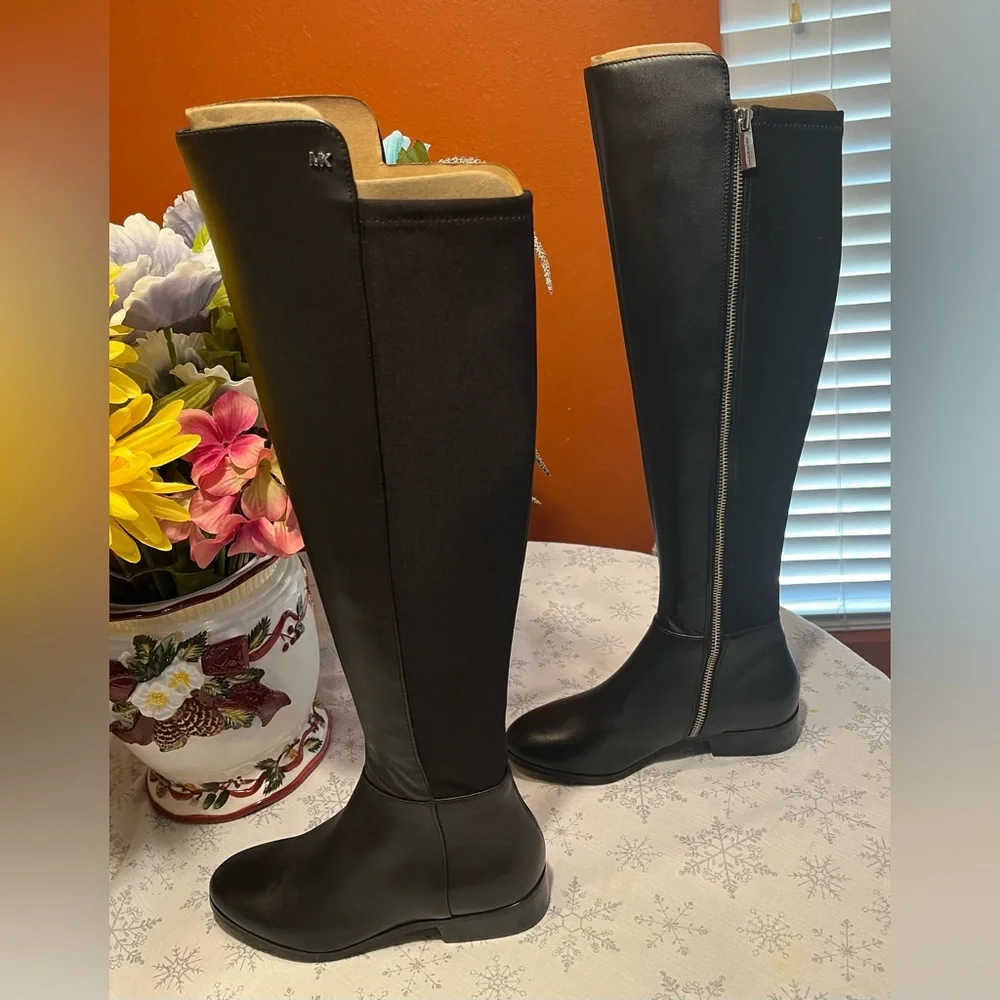 New Michael Kors Bromley Riding Boots Black - Size 5M